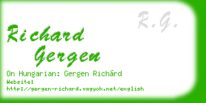 richard gergen business card
