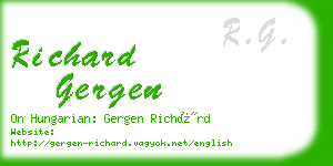 richard gergen business card